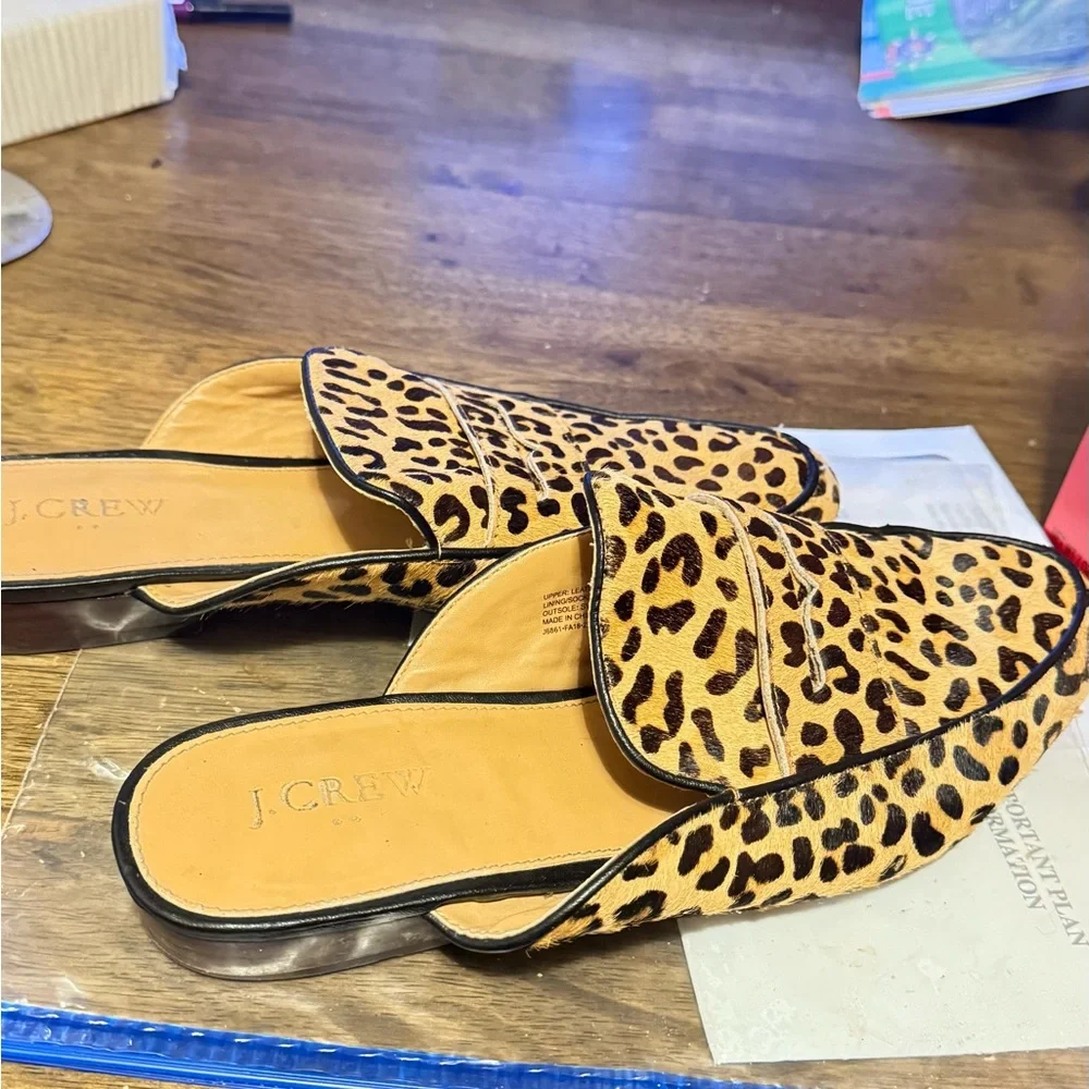 J. Crew Animal Print Women's Mules - Picture 10 of 10